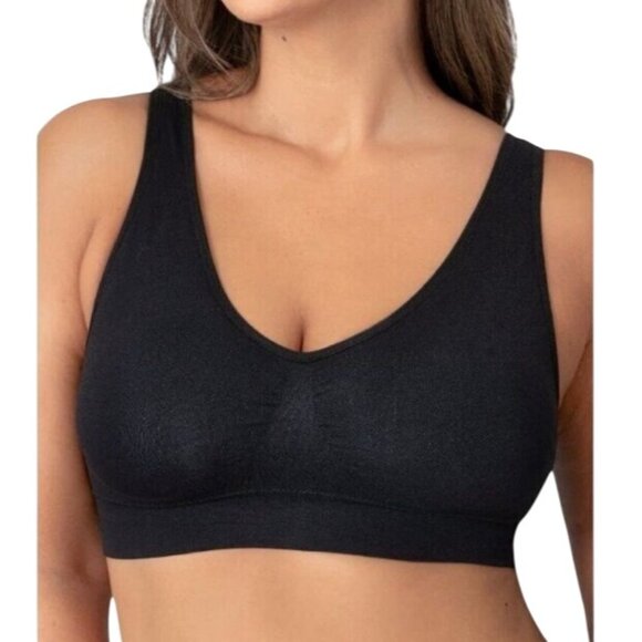 NEW Truekind Daily Comfort Wireless Shaper Bra Black Size L Shapermint 10022 - Picture 1 of 12